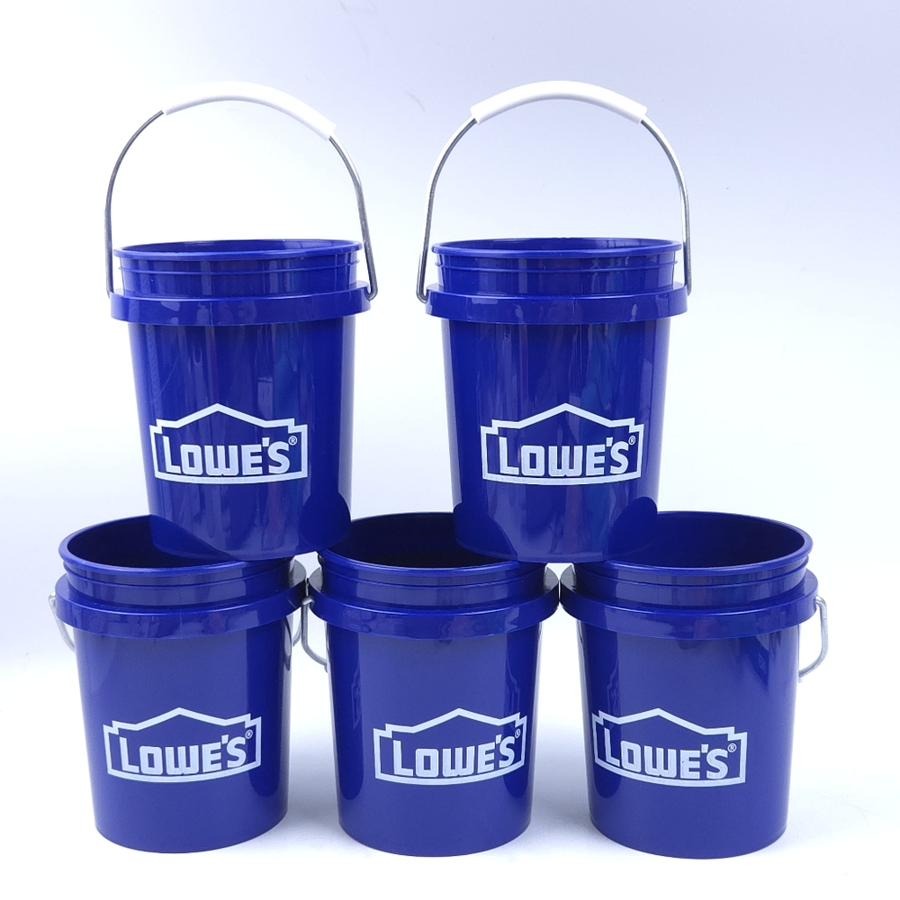 5x NEW Lowe's Mini Bucket 0.5-Quart Bpa-free Polypropylene Mini Bucket